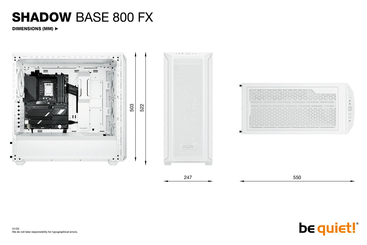 be quiet! Shadow Base 800 FX - Midi Tower in White