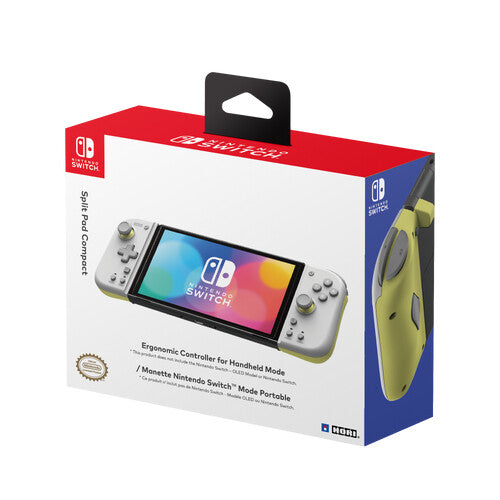 Hori Split Pad Compact -  Game Controllers for Nintendo Switch in Light Grey / Yellow