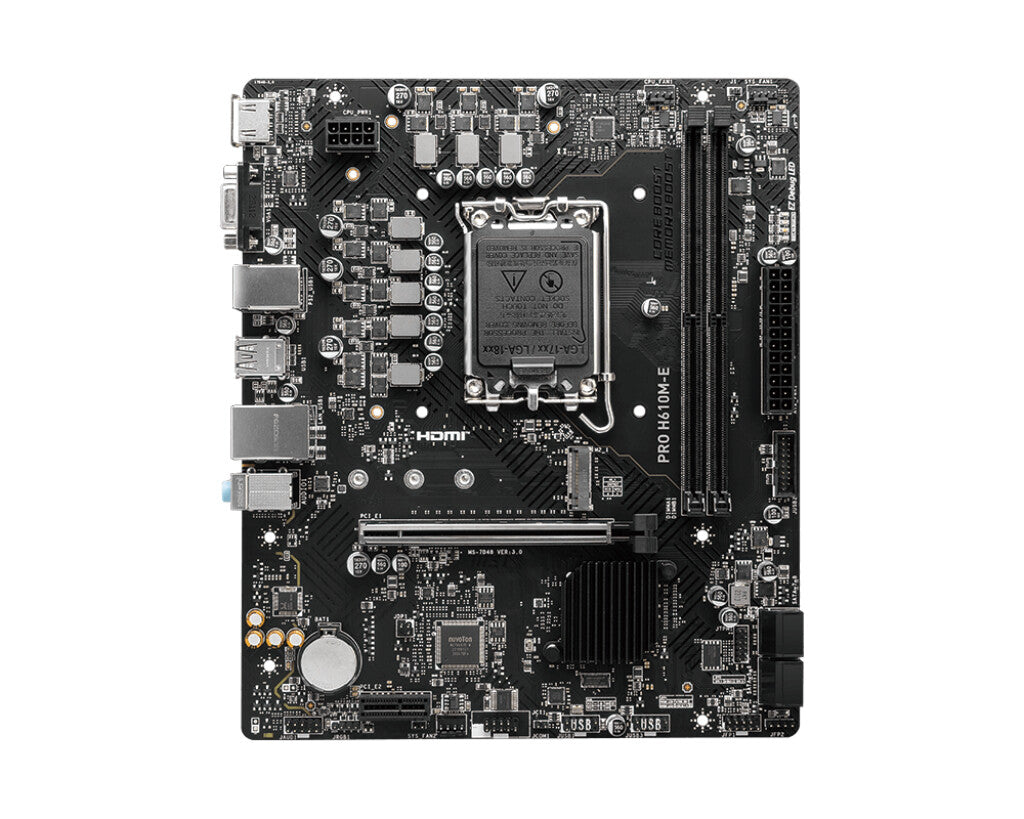 MSI PRO H610M-E micro ATX motherboard - Intel H610 LGA 1700