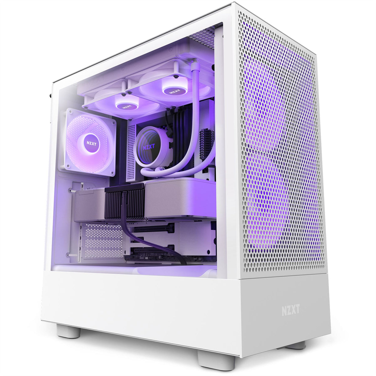 NZXT H5 Flow RGB Midi Tower White PC Case