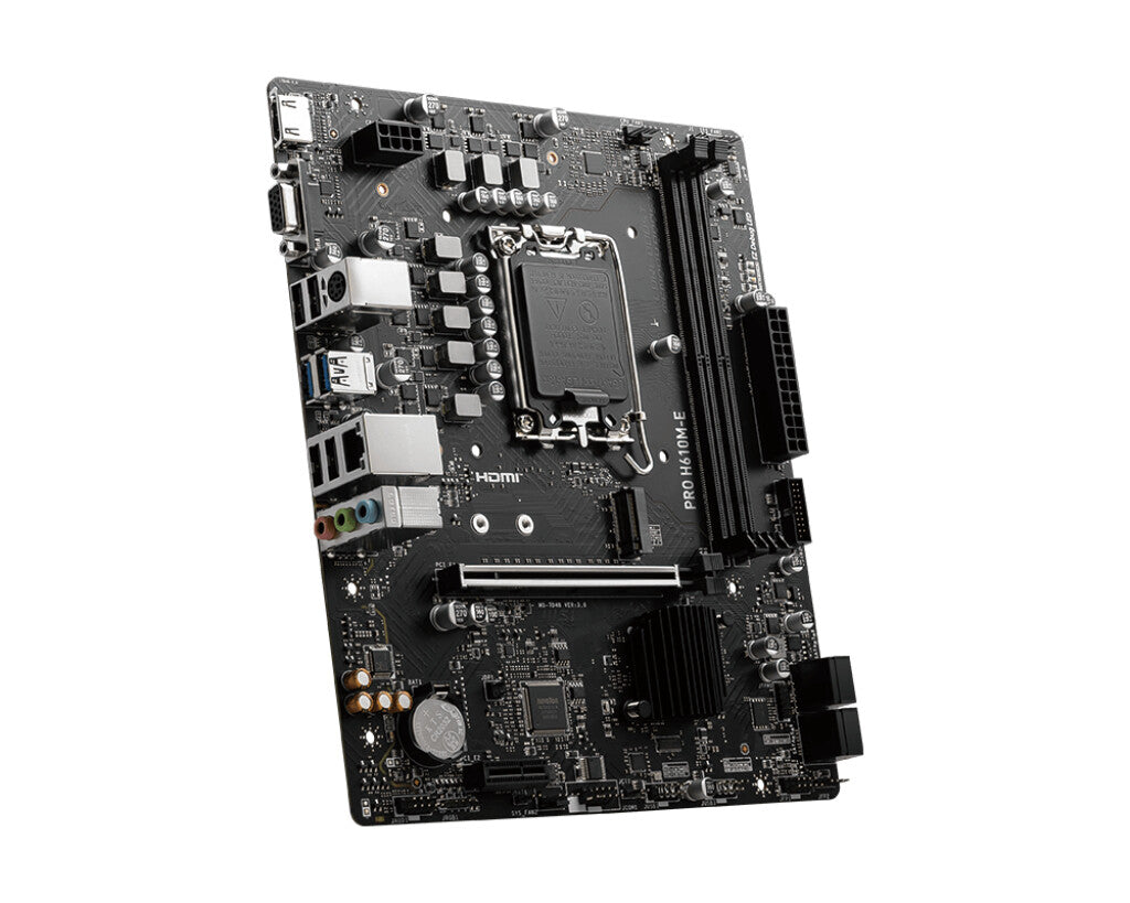 MSI PRO H610M-E micro ATX motherboard - Intel H610 LGA 1700
