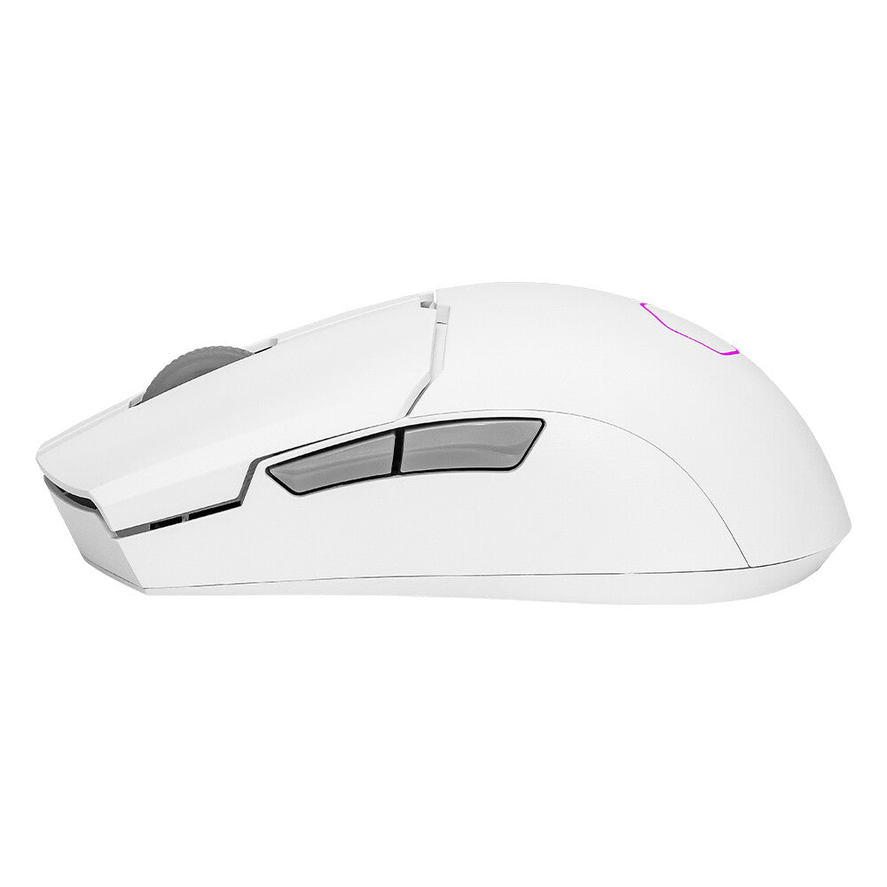 Cooler Master MM712 - RF Wireless + Bluetooth + USB Type-A Optical Mouse in White - 19,000 DPI