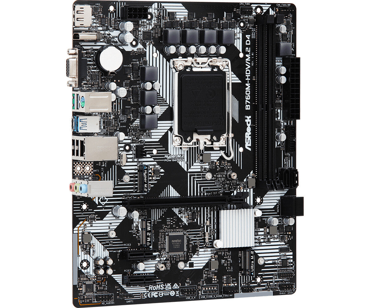 Asrock B760M-HDV/M.2 D4 micro ATX motherboard - Intel B760 LGA 1700