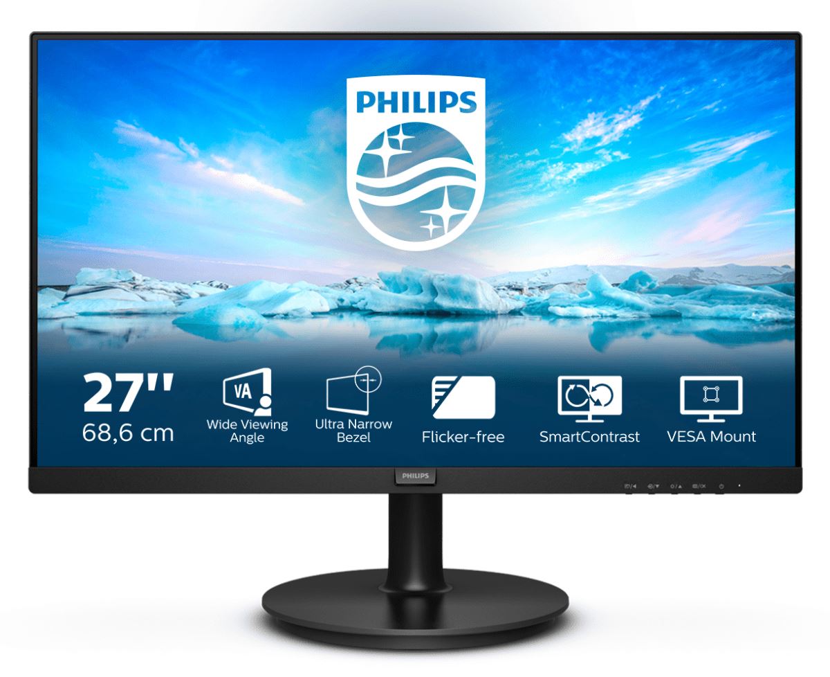 Philips V Line 271V8L/00 LED display 68.6 cm (27&quot;) 1920 x 1080 pixels Full HD Black Monitor