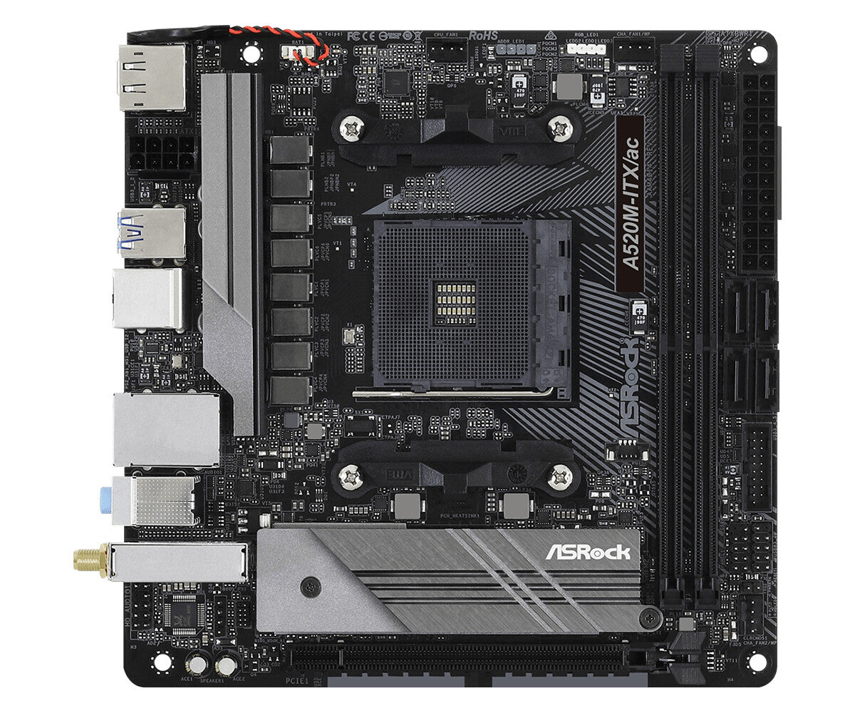 Asrock A520M mini ITX motherboard - AMD A520 Socket AM4