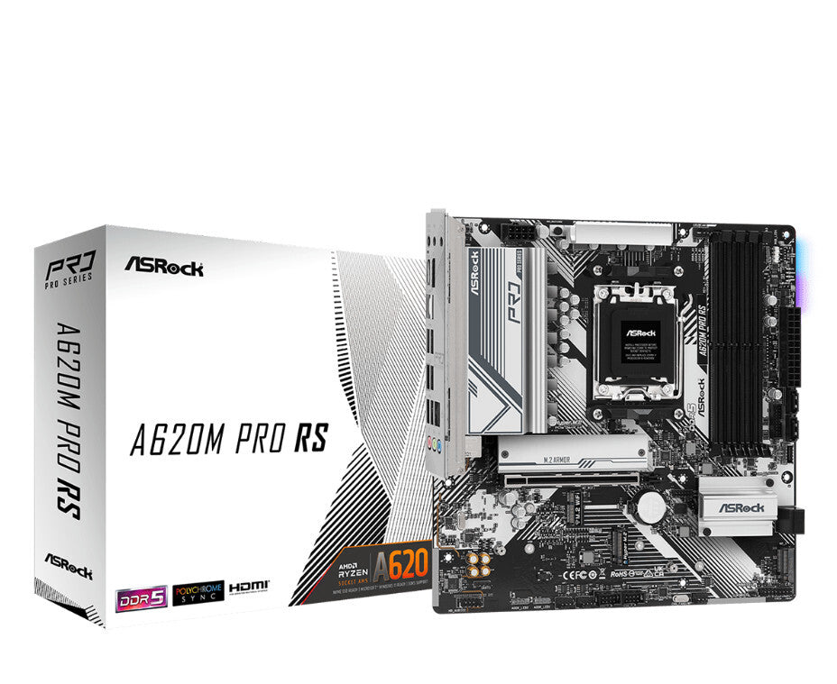 Asrock A620M Pro &quot;Racesport Edition&quot; micro ATX motherboard - AMD A620 Socket AM5