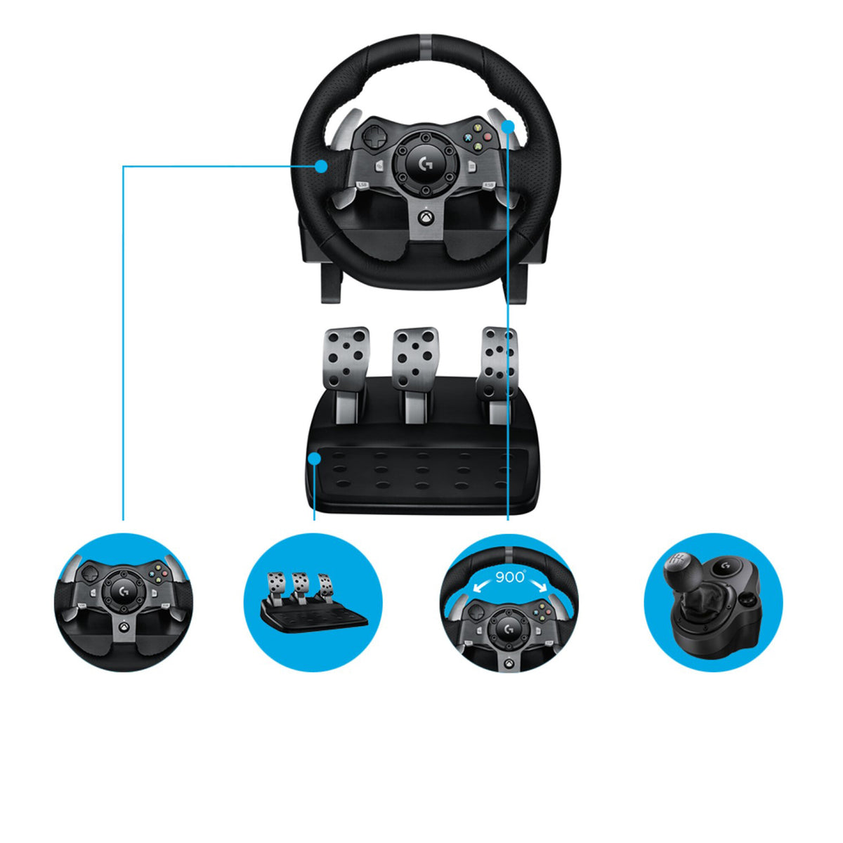 Logitech G - G920 Driving Force Racing Wheel for PC / Xbox Series X|S