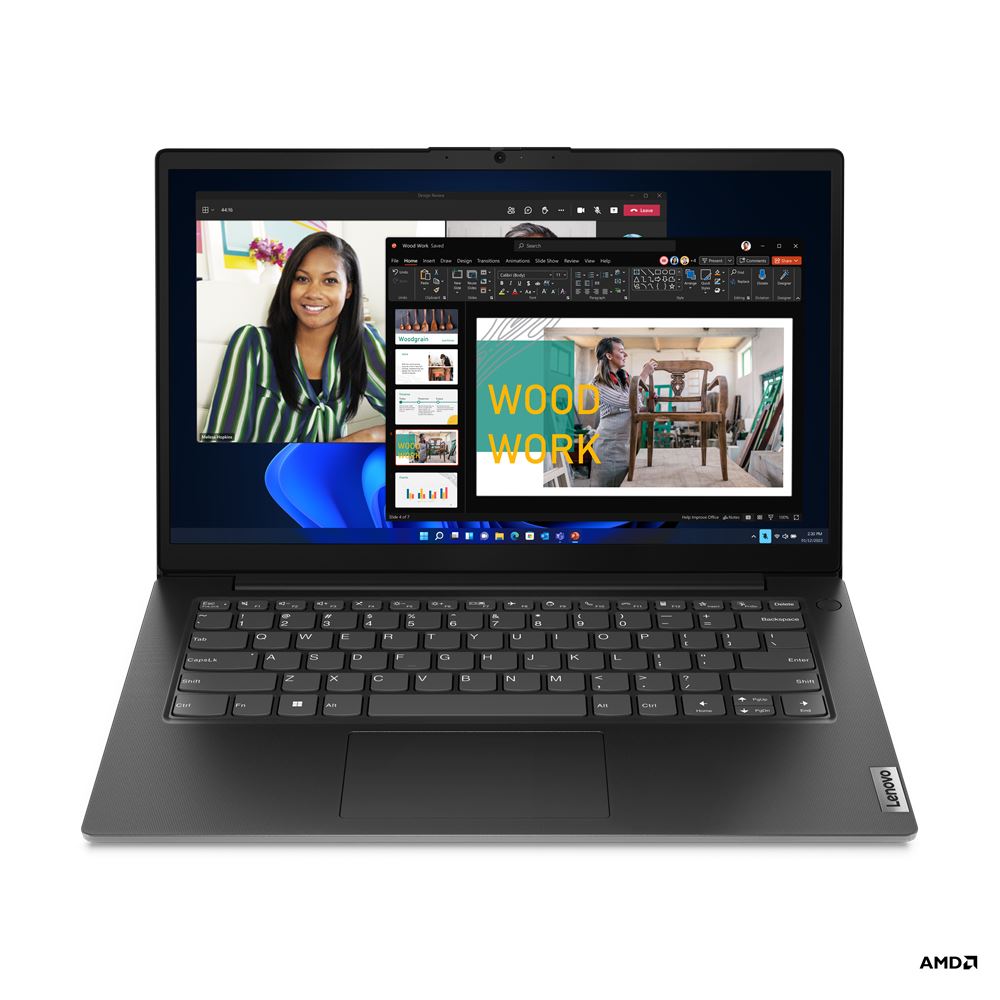 Lenovo V V14 Laptop 35.6 cm (14&quot;) Full HD AMD Ryzen™ 3 7320U 8 GB LPDDR5-SDRAM 256 GB SSD Wi-Fi 5 (802.11ac) Windows 11 Pro Black