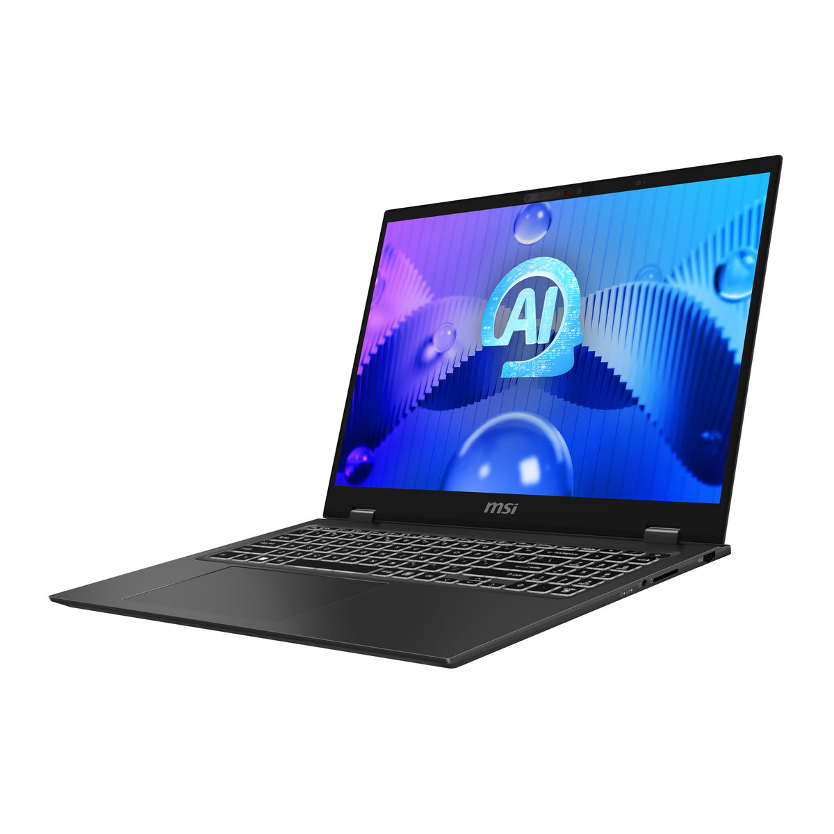 MSI Prestige 16 AI Studio Laptop 40.6 cm (16&quot;) - Quad HD+ Intel Core Ultra 7 155H - 32 GB LPDDR5-SDRAM - 1 TB SSD - NVIDIA GeForce RTX 4050 - Wi-Fi 7 - Windows 11 Home - Grey