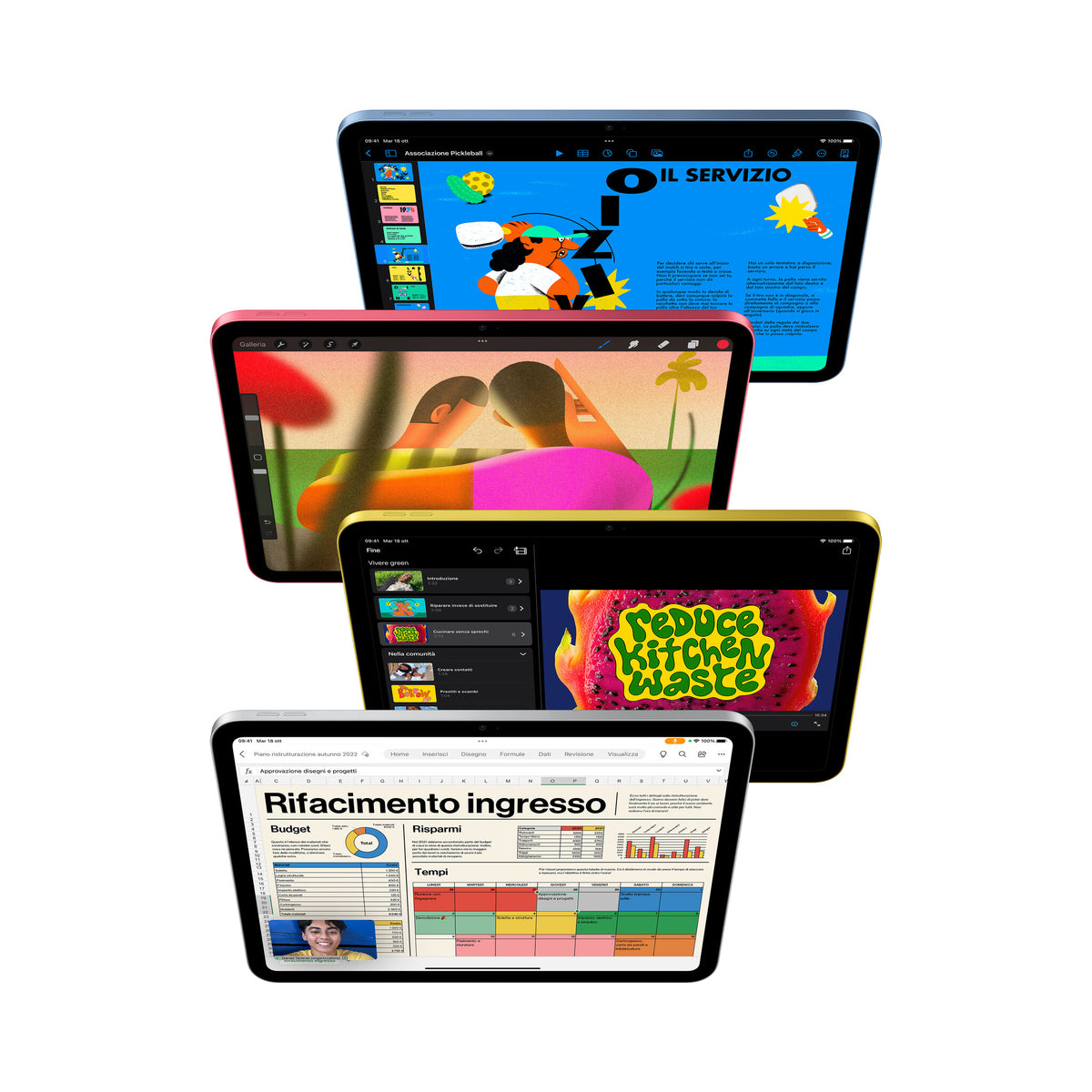 Apple iPad 5G - TD-LTE &amp; FDD-LTE - 64 GB - 27.7 cm (10.9&quot;) - Wi-Fi 6 - iPadOS 16 - Yellow