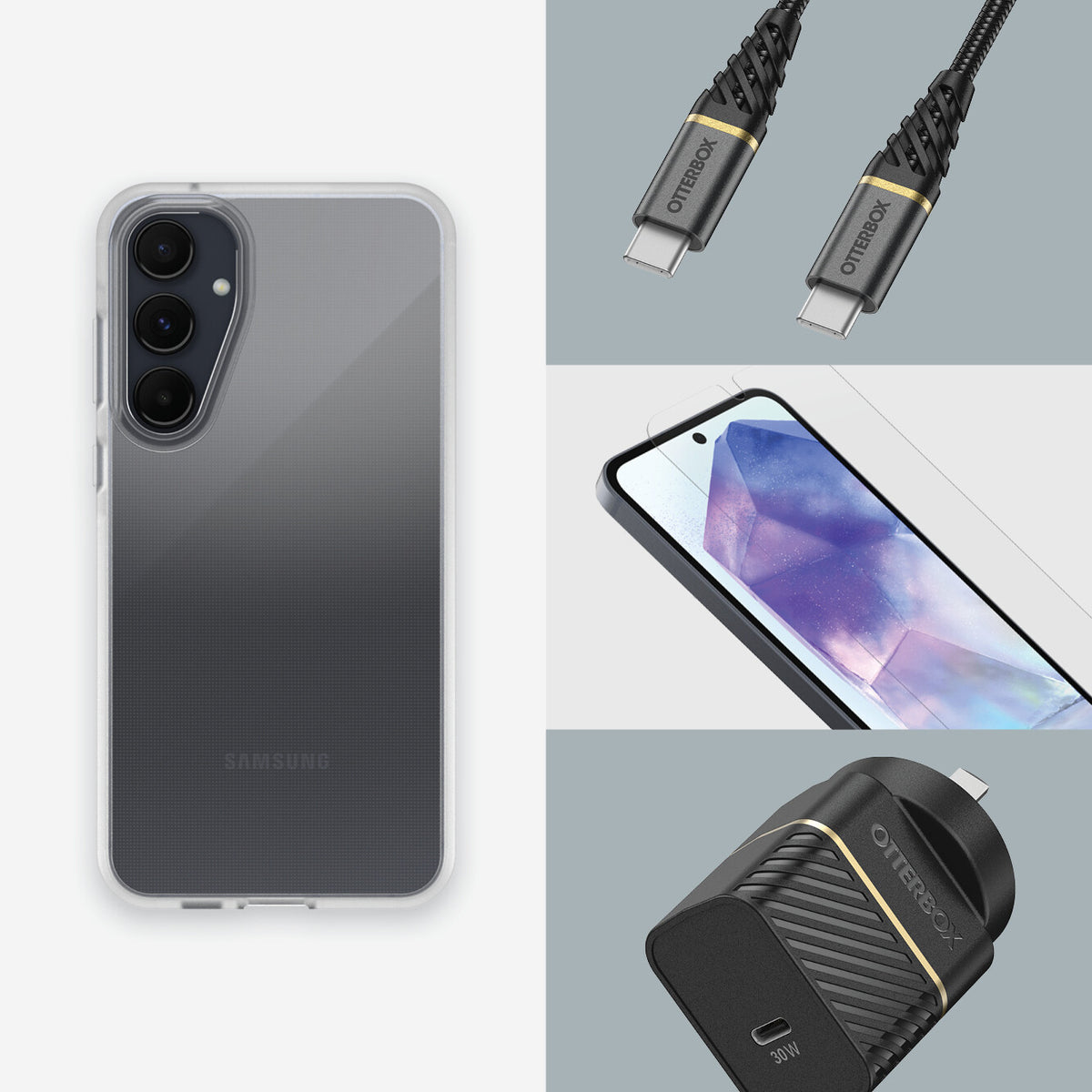 OtterBox React Series Case for Galaxy A55 (5G) in Clear
