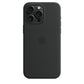 Silicone Case with MagSafe for iPhone 15 Pro Max in Black