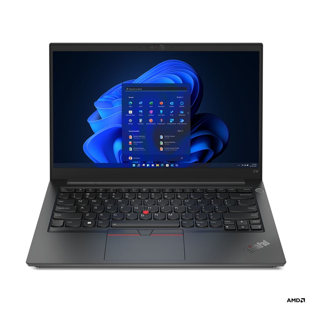 Lenovo ThinkPad E14 5625U Notebook 35.6 cm (14&quot;) Full HD AMD Ryzen 5 8 GB DDR4-SDRAM 256 GB SSD Wi-Fi 6 (802.11ax) Windows 11 Pro Black
