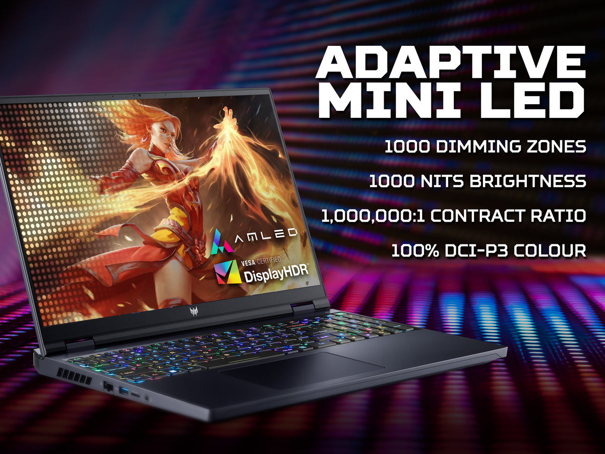 Acer Predator Helios 16 Gaming Laptop - 40.6 cm (16") - Intel® Core™ i9-13900HX - 32 GB DDR5-SDRAM - 2 TB M.2 SSD - NVIDIA GeForce RTX 4080 - Wi-Fi 6E - Windows 11 Home - Black