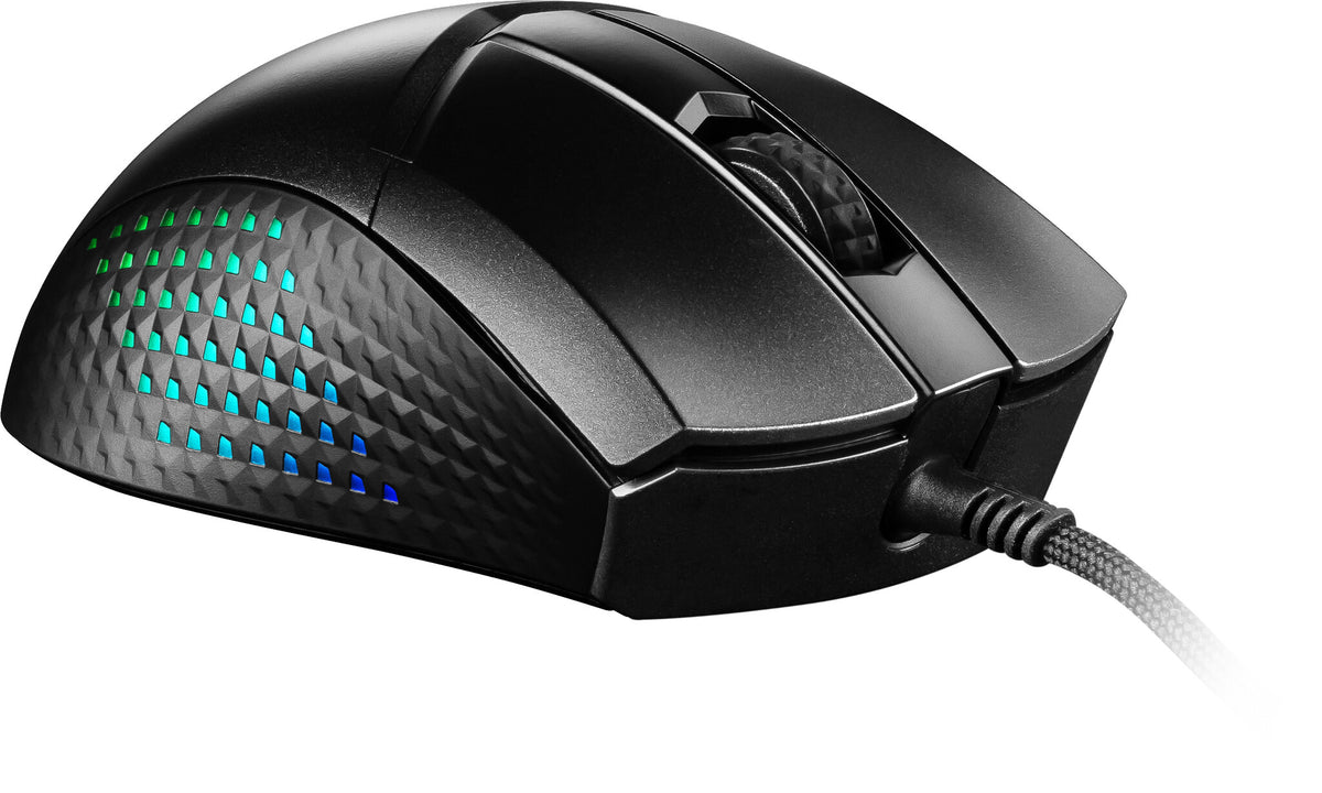 MSI CLUTCH GM51 - USB Type-A Optical Mouse in Black - 26,000 DPI