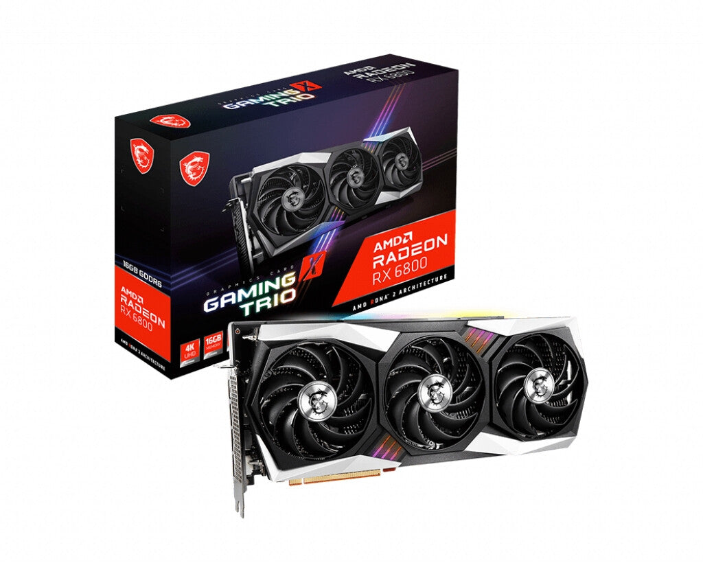 MSI GAMING X TRIO - AMD 16 GB GDDR6 Radeon RX 6800 graphics card