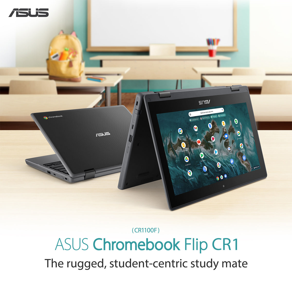 ASUS Chromebook Flip CR1 - 29.5 cm (11.6") - Touchscreen - Intel® Celeron® N4500 - 4 GB LPDDR4x-SDRAM - 64 GB eMMC - Wi-Fi 6 - ChromeOS - Grey