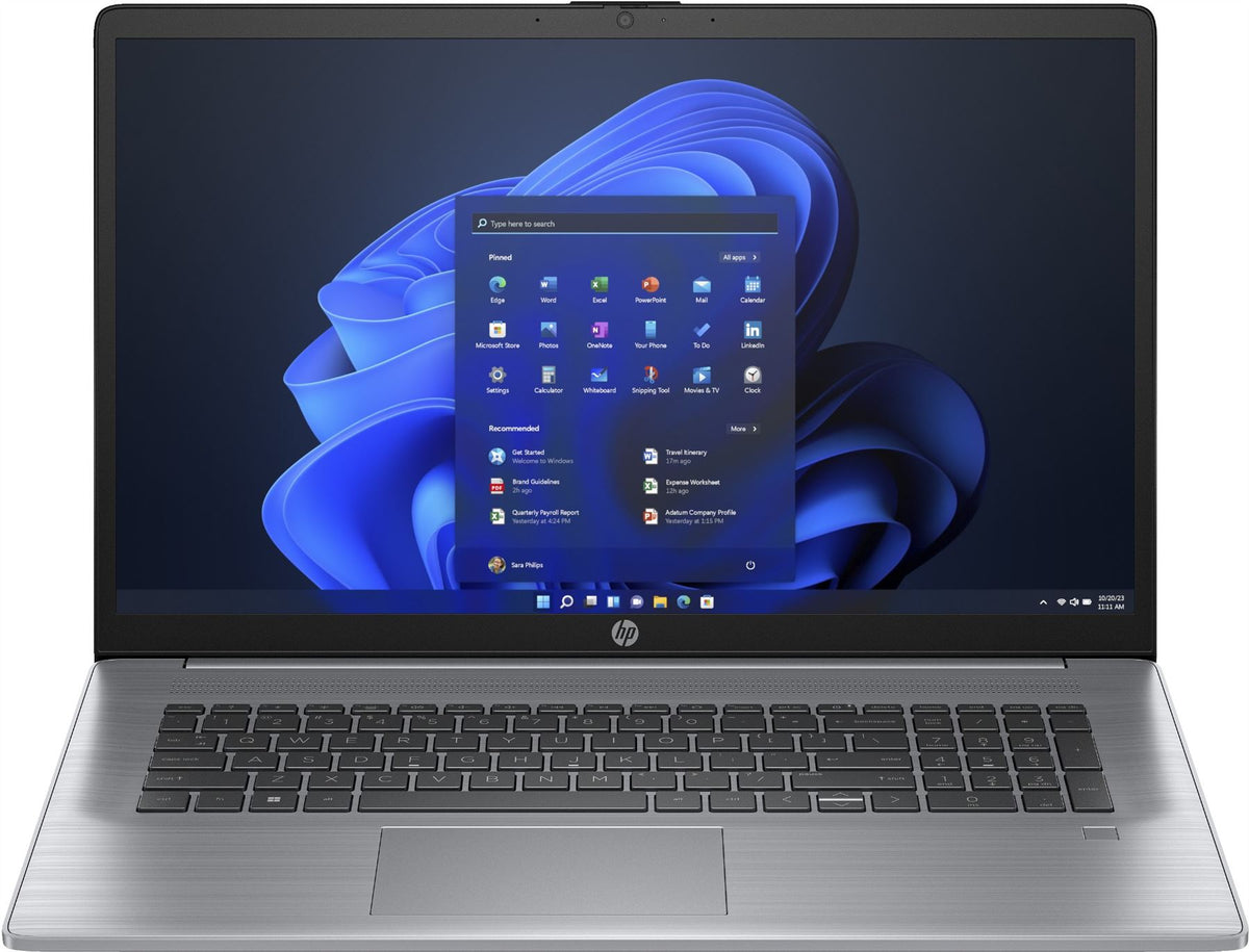 HP 470 G10 17.3" Laptop - Intel® Core i5-1335U - 16 GB DDR4-SDRAM - 512 GB SSD - Windows 11 Pro - Silver