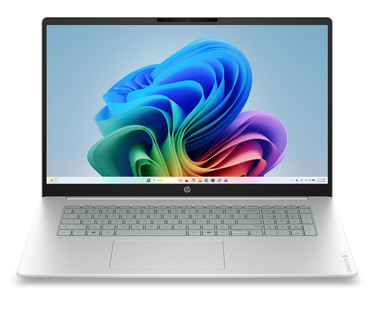 HP DQ8P4EA laptop Copilot+ PC AMD Ryzen™ AI 7 445 43.9 cm (17.3") Full HD 16 GB DDR5-SDRAM 512 GB SSD Wi-Fi 6 (802.11ax) Windows 11 Home Grey, Silver