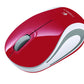 Logitech M187 - RF Wireless Mini Mouse in Red - 1,000 DPI