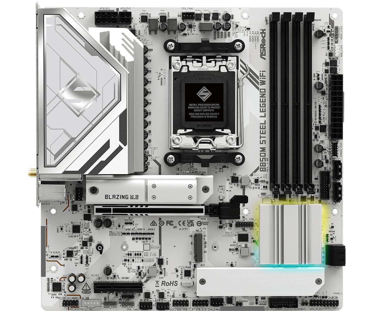 Asrock B850M Steel Legend WiFi micro ATX motherboard - AMD B850 Socket AM5