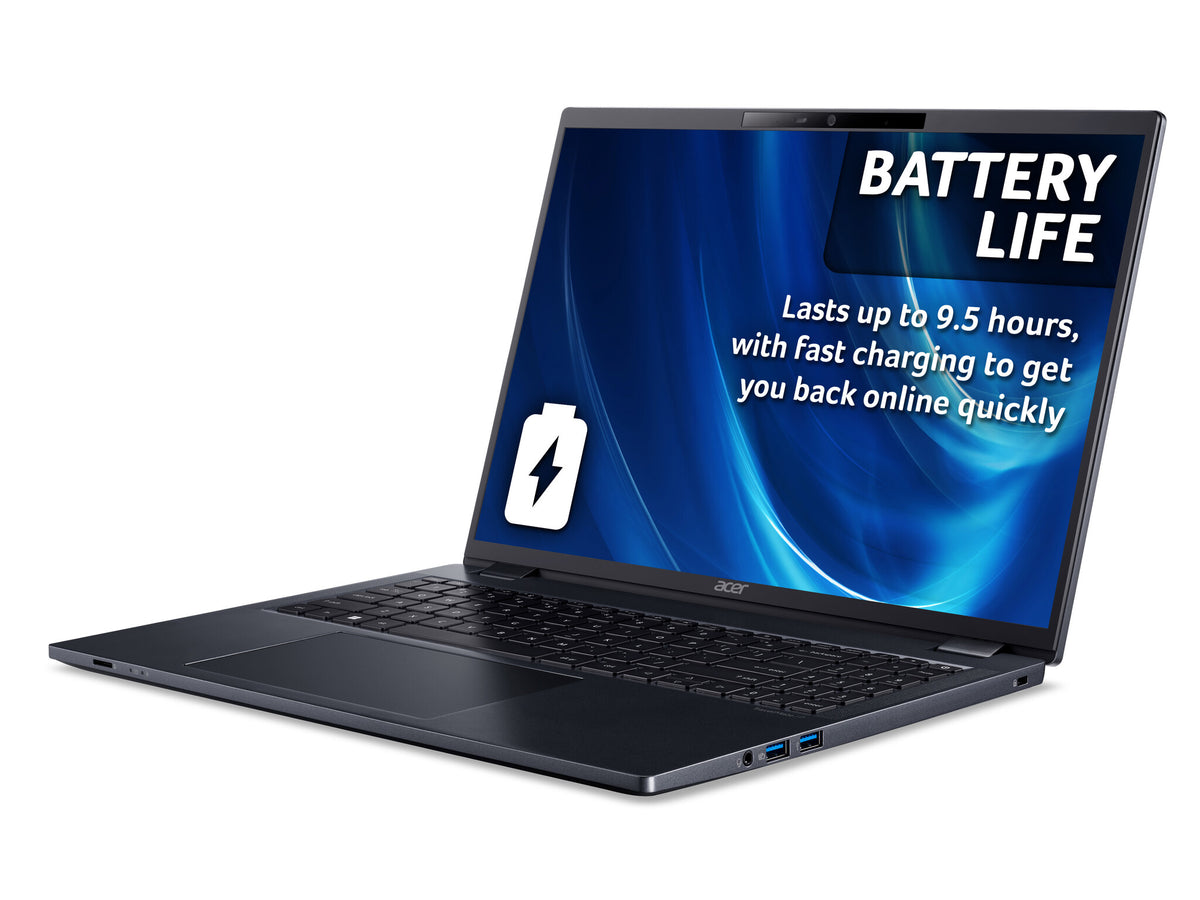Acer TravelMate P4 TMP416-51 Laptop - 40.6 cm (16") - Intel® Core™ i7-1270P - 16 GB DDR4-SDRAM - 512 GB SSD - Wi-Fi 6E - Windows 11 Pro - Blue