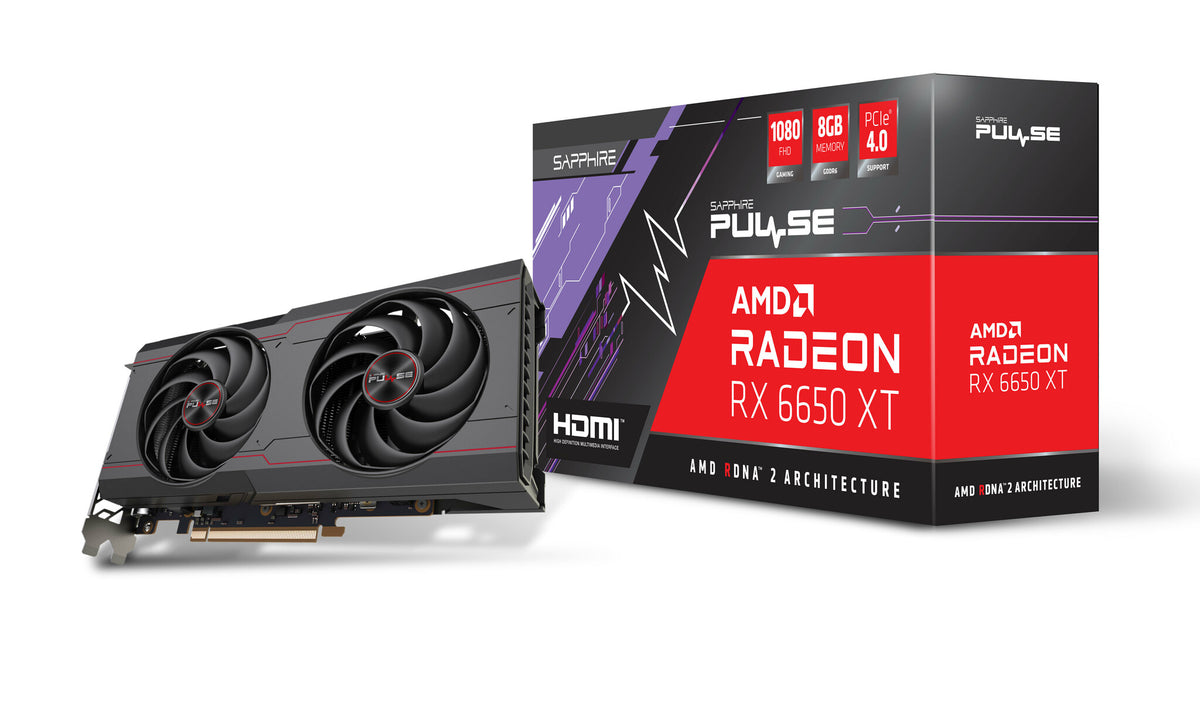 Sapphire PULSE - AMD 8 GB GDDR6 Radeon RX 6650 XT graphics card