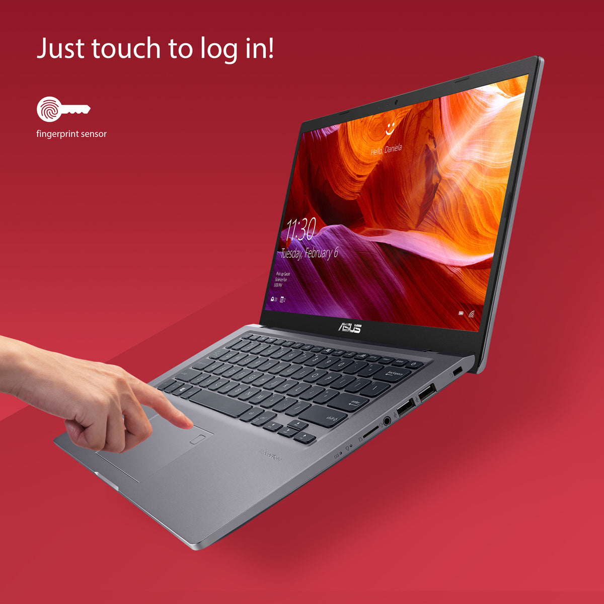 ASUS P1411 Laptop - 35.6 cm (14") - Intel® Core™ i5-1135G7 - 8 GB DDR4-SDRAM - 256 GB SSD - Wi-Fi 5 - Windows 11 Pro - Grey