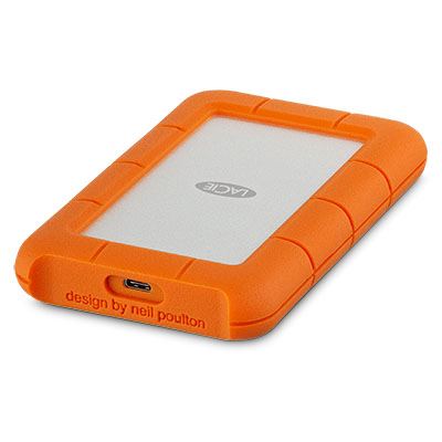 LaCie Rugged USB-C External HDD 4000 GB Orange, Silver