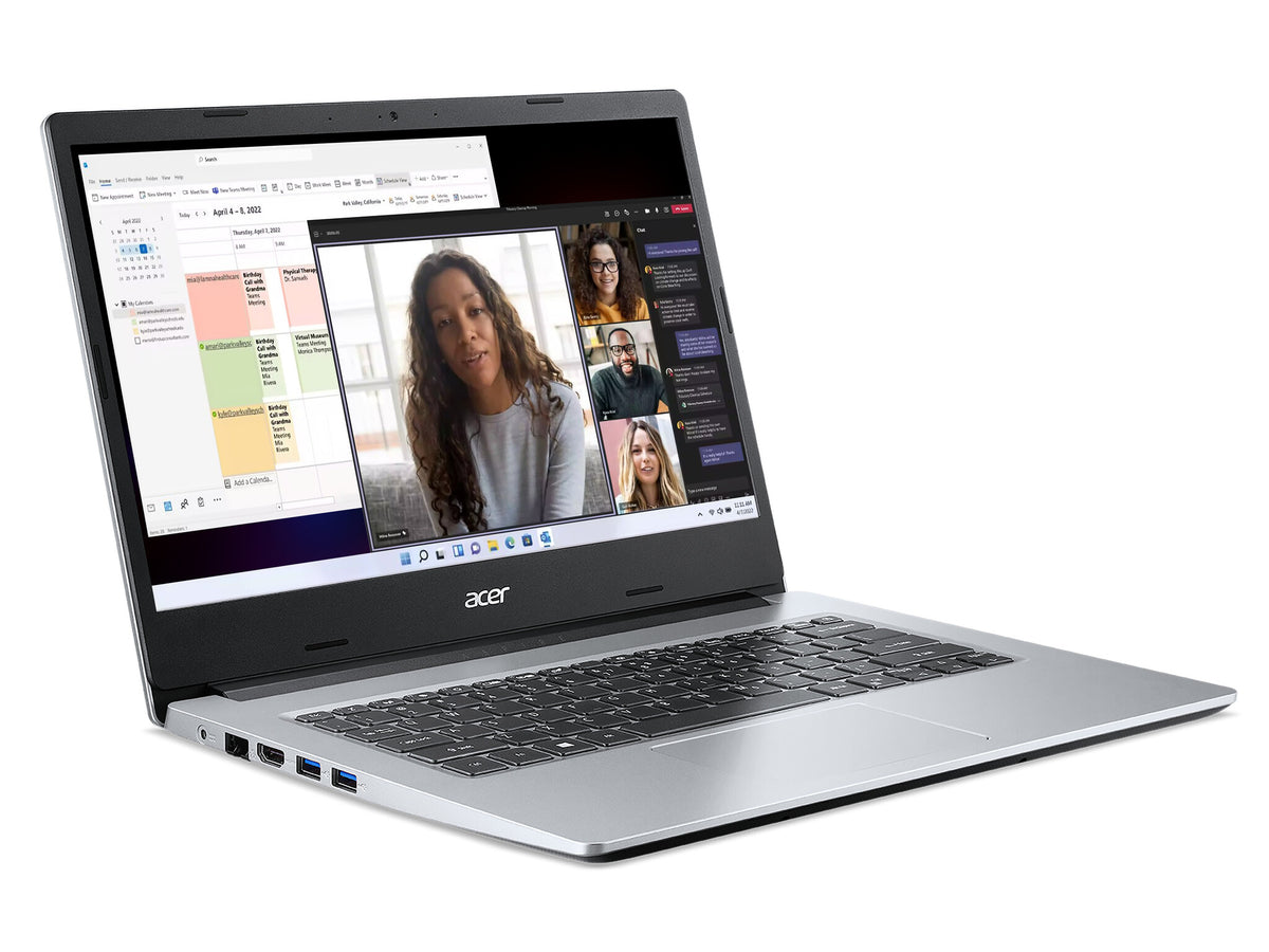 Acer Aspire 1 Laptop - 35.6 cm (14") - Intel Celeron N4500 - 4 GB DDR4-SDRAM - 64 GB eMMC - Windows 11 - Silver