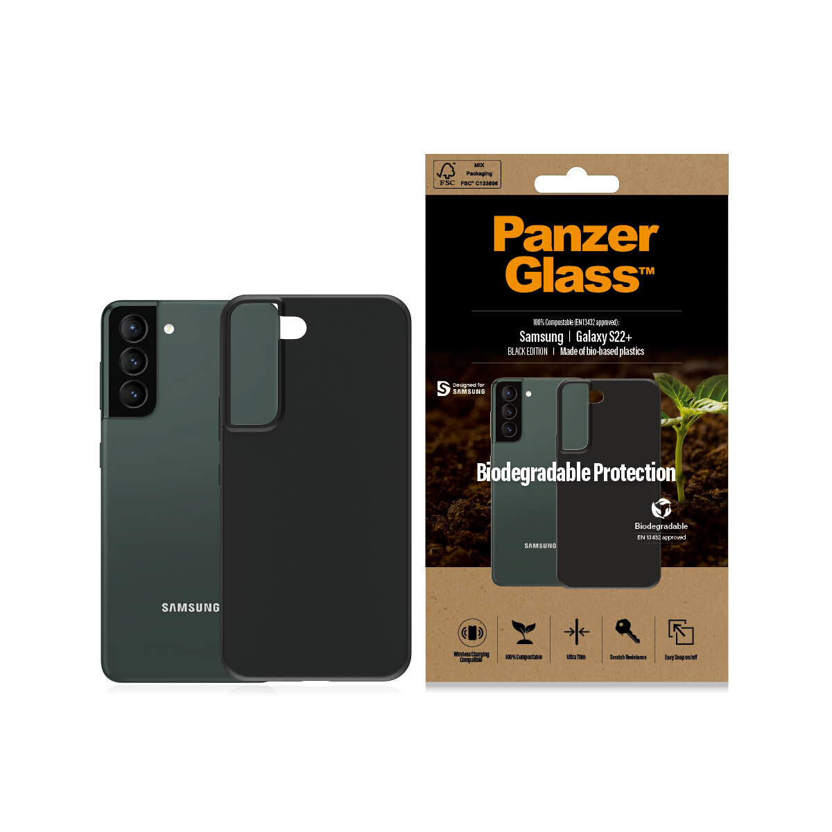 PanzerGlass ® Biodegradable Case for Galaxy S22 Plus in Black