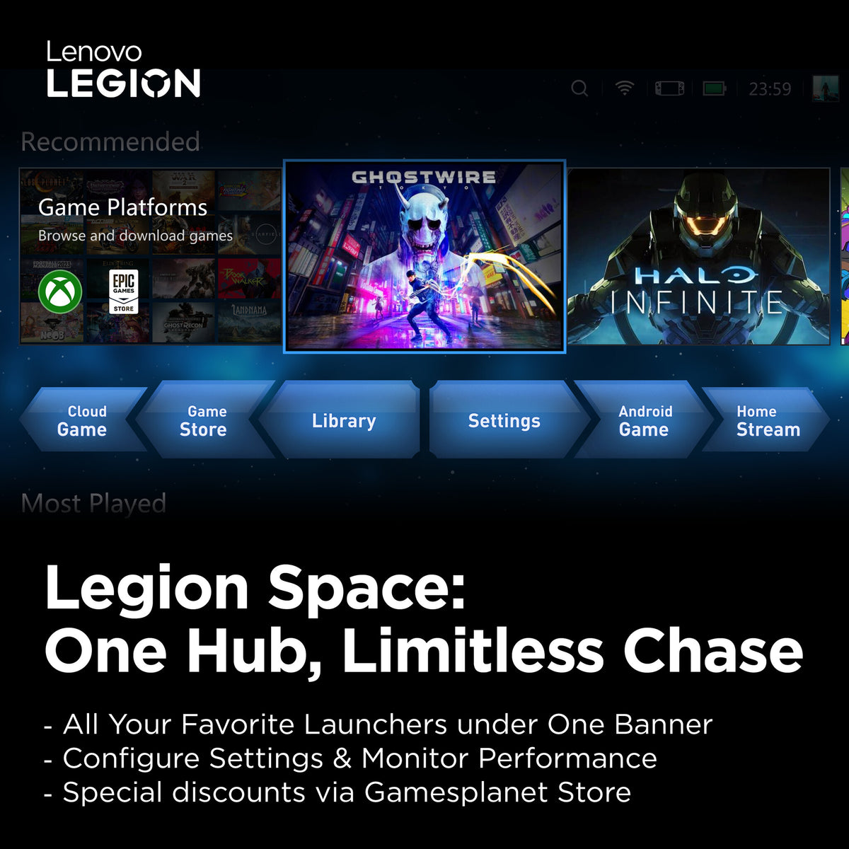 Lenovo Legion Go -  22.4 cm (8.8&quot;) - 512 GB - Portable game console in Black