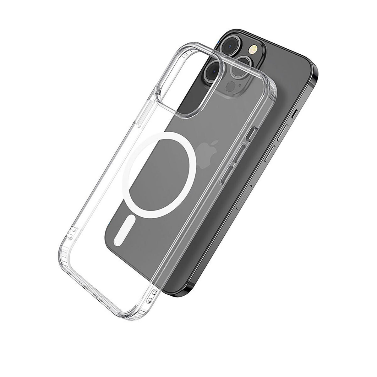 eSTUFF BERLIN Magnetic Hybrid mobile phone case for iPhone 14 Pro in Transparent