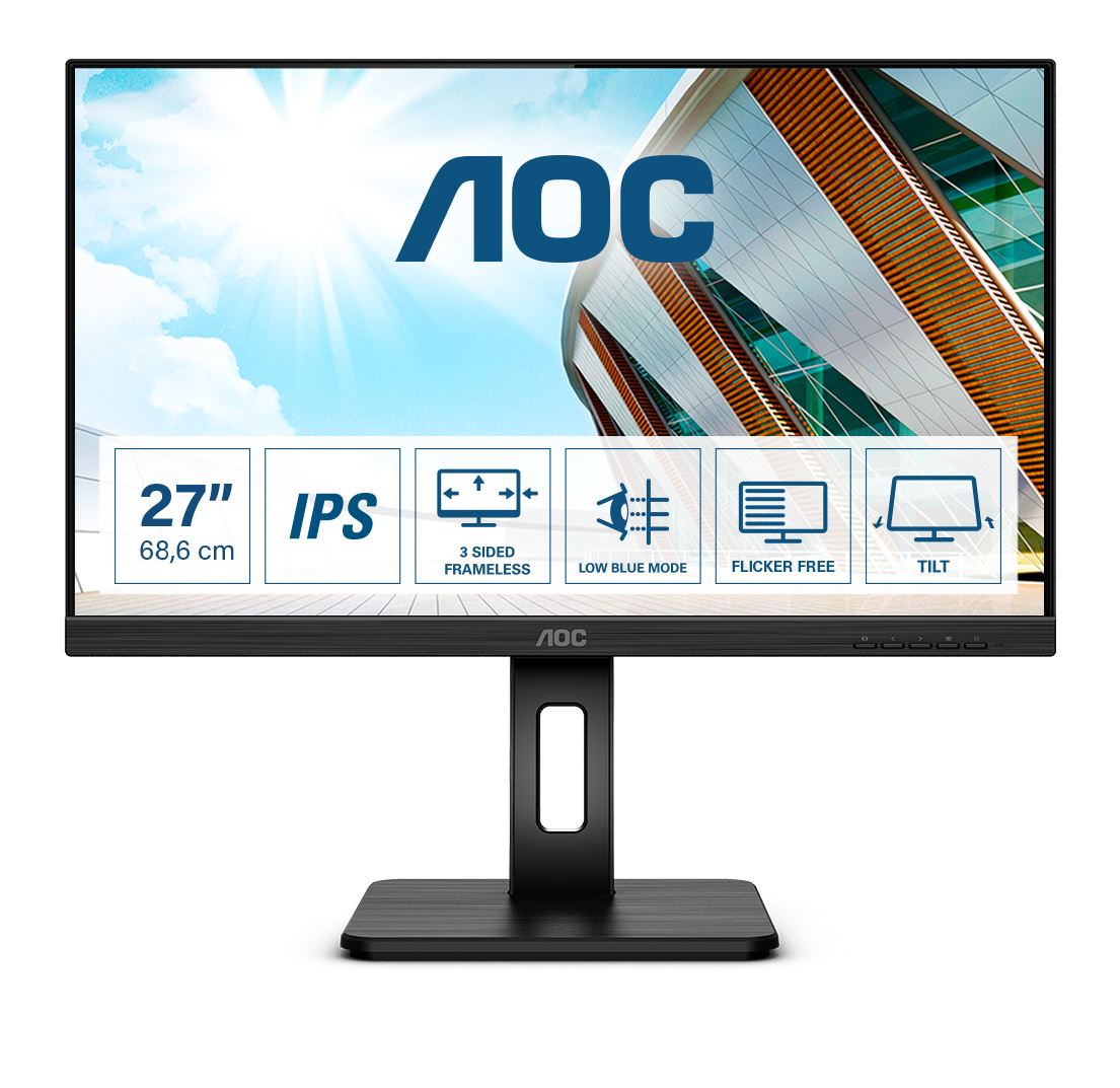 AOC P2 Q27P2Q LED display 68.6 cm (27&quot;) 2560 x 1440 pixels Quad HD Black Monitor