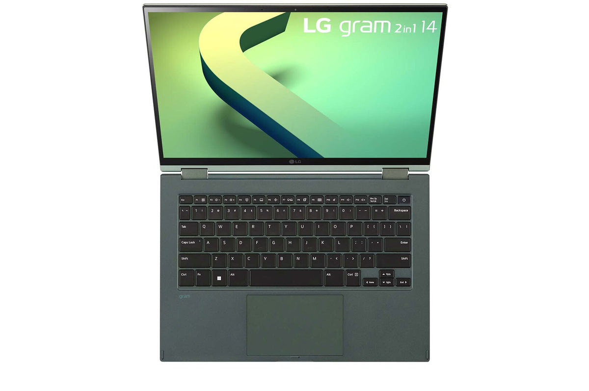 LG Gram 14T90Q Hybrid (2-in-1) - 35.6 cm (14") - Touchscreen - Intel® Core™ i7-1260P - 16 GB LPDDR5-SDRAM - 1 TB SSD - Wi-Fi 6E - Windows 11 Home - Green