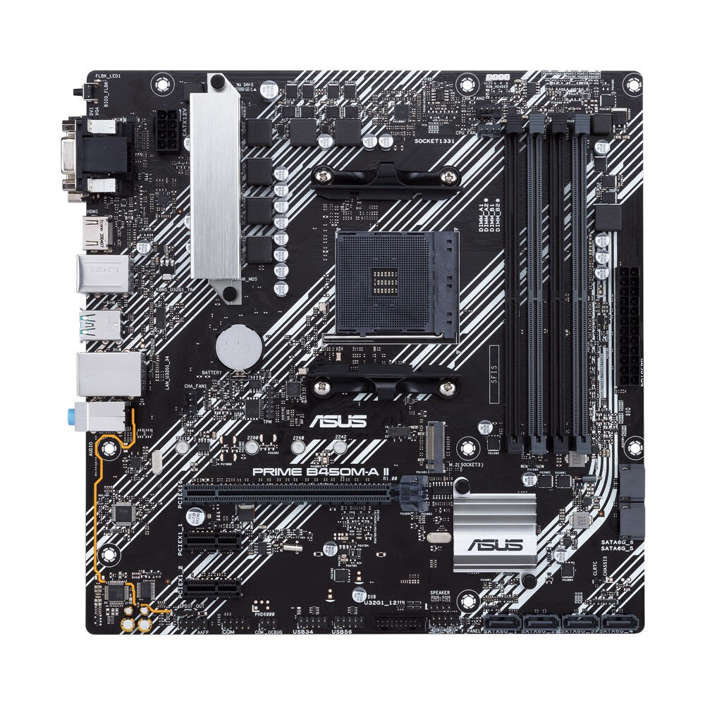 ASUS PRIME B450M-A II micro ATX motherboard - AMD B450 Socket AM4