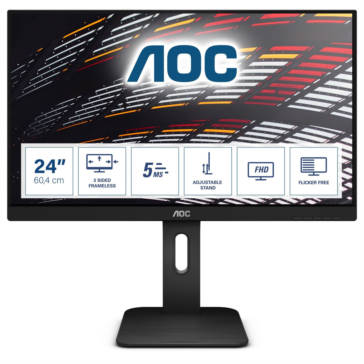 AOC P1 24P1 Computer Monitor 60.5 cm (23.8") 1920 x 1080 pixels Full HD LED Black