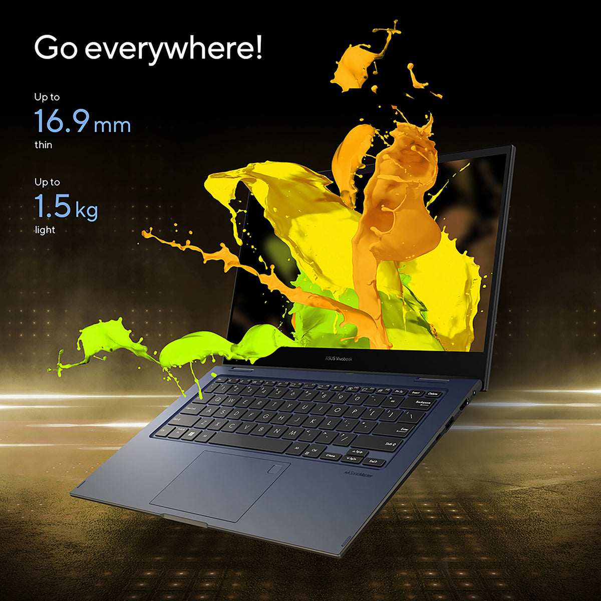 ASUS Vivobook Go 14 Flip Hybrid (2-in-1) - 35.6 cm (14") - Touchscreen - Intel® Celeron® N4500 - 4 GB DDR4-SDRAM - 64 GB eMMC - Wi-Fi 5 - Windows 11 Pro Education - Blue