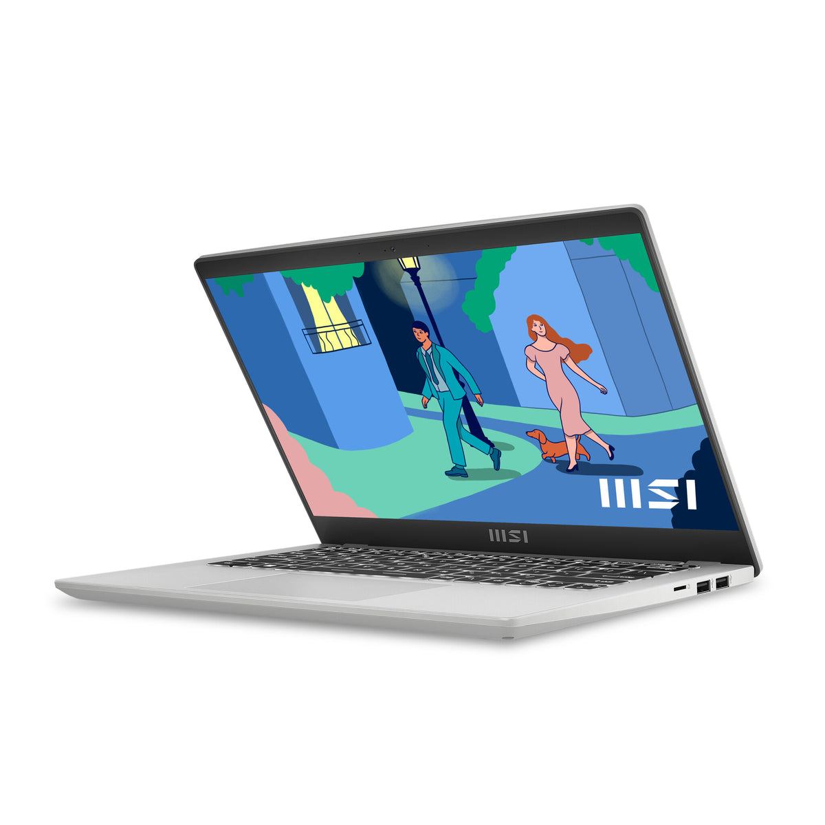 MSI Modern 14 C12M-638UK Laptop - 35.6 cm (14&quot;) - Intel® Core™ i5-1235U - 8 GB DDR4-SDRAM - 512 GB SSD - Wi-Fi 6 - Windows 11 Home - Silver
