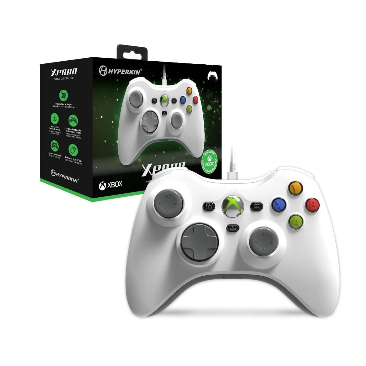Hyperkin Xenon - USB Wired Gamepad for PC / Series X|S in White