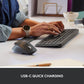 Logitech MX Keys combo for Business - RF Wireless + Bluetooth Keyboard (QWERTZ Swiss) & Mouse in Graphite