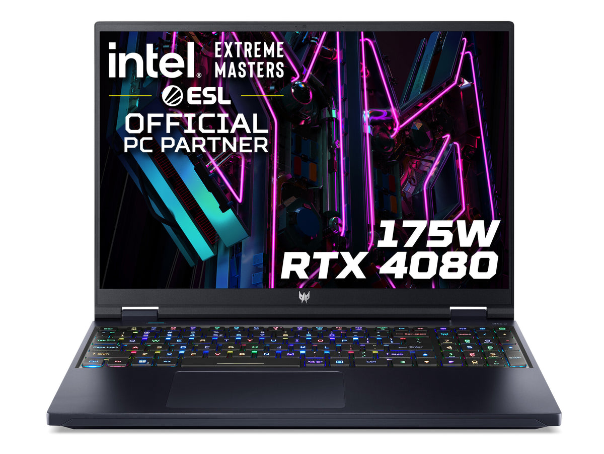 Acer Predator Helios 16 Gaming Laptop - 40.6 cm (16") - Intel® Core™ i9-13900HX - 32 GB DDR5-SDRAM - 2 TB M.2 SSD - NVIDIA GeForce RTX 4080 - Wi-Fi 6E - Windows 11 Home - Black