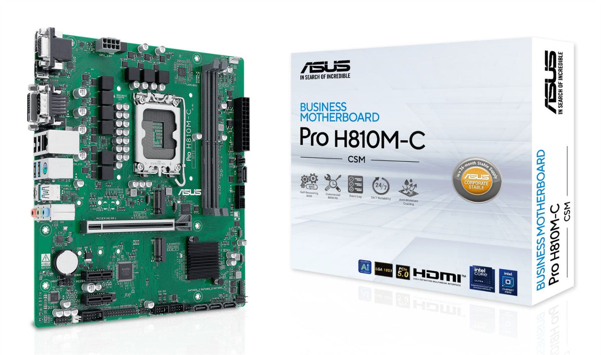 ASUS PRO H810M-C-CSM Intel H810 LGA 1851 (Socket V1) micro ATX