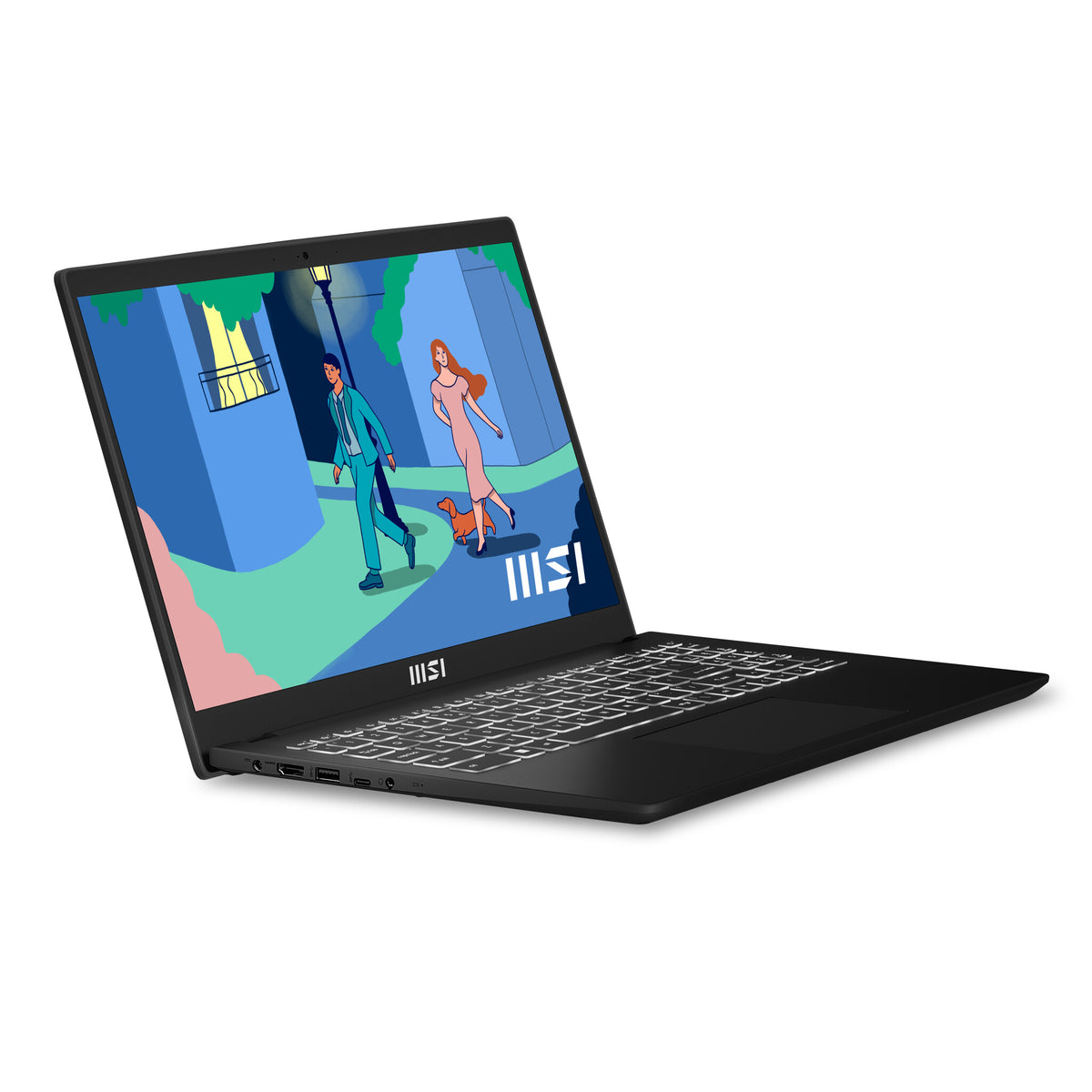 MSI Modern 15 Laptop - 39.6 cm (15.6") - AMD Ryzen™ 5 7530U - 8 GB DDR4-SDRAM - 512 GB SSD - Wi-Fi 6E - Windows 11 - Black