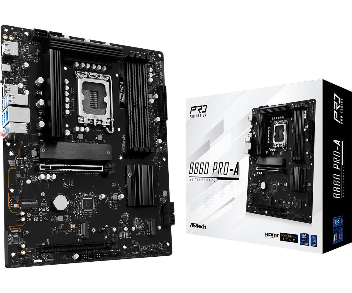 Asrock B860 Pro-A ATX motherboard - Intel B860 LGA 1851