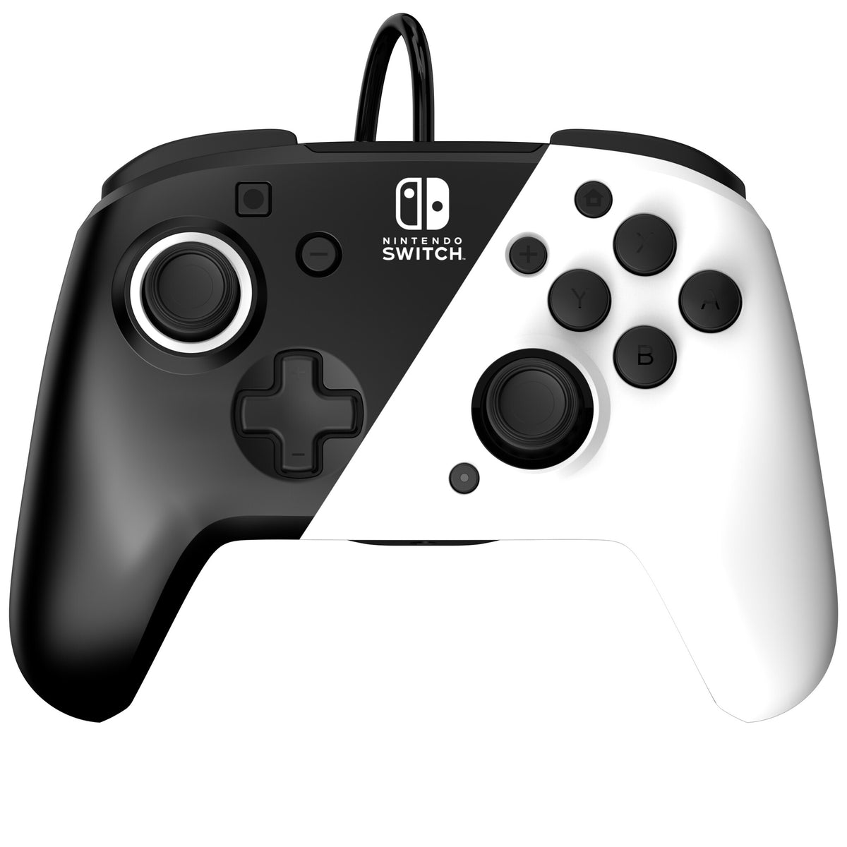 PDP Faceoff Deluxe+ Wired Controller for Nintendo Switch in Black / White