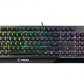 MSI VIGOR GK30 - USB Wired RGB Mechanical Gaming Keyboard in Black (QWERTY UK)