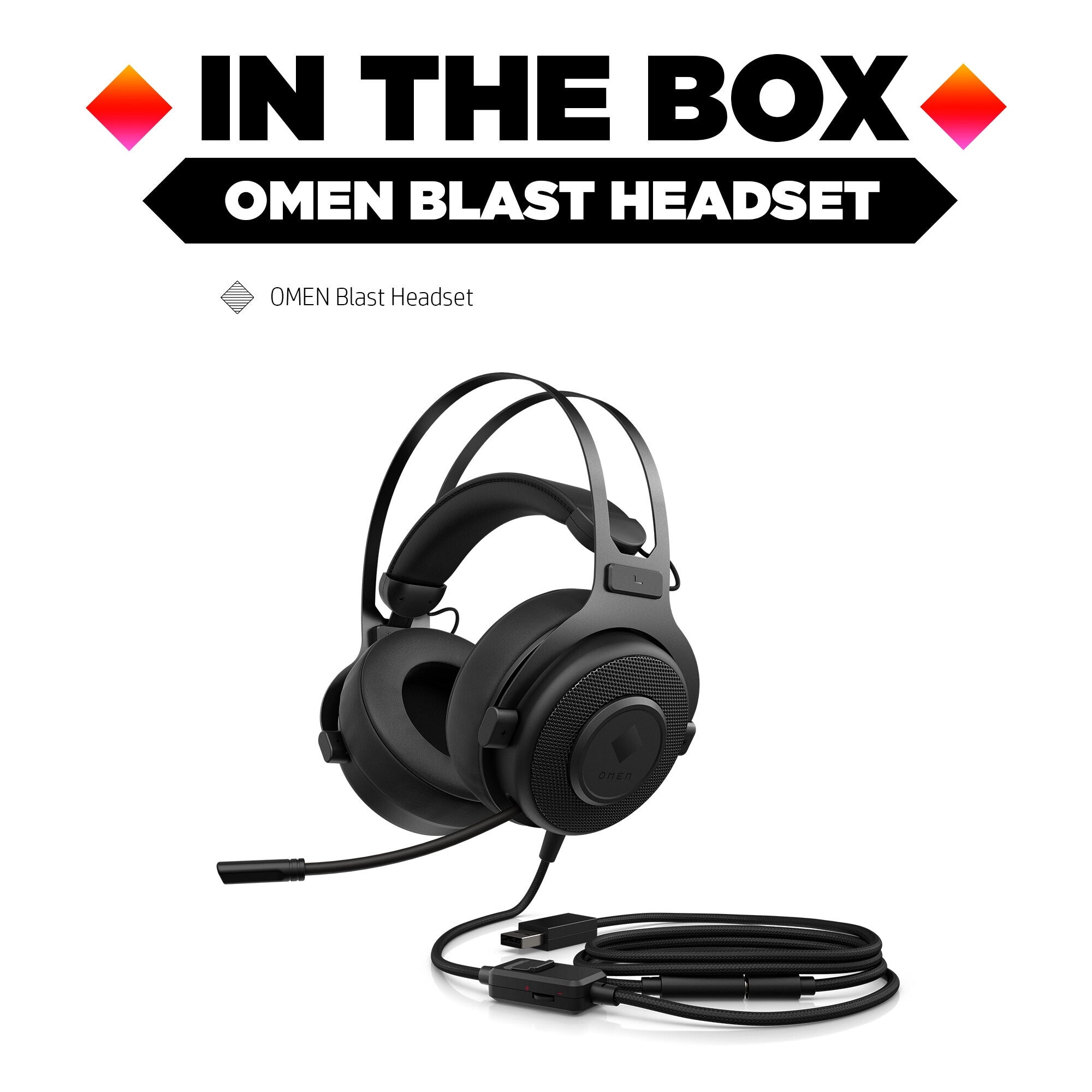 HP OMEN Blast Wired Gaming Headset in Black Clove Technology