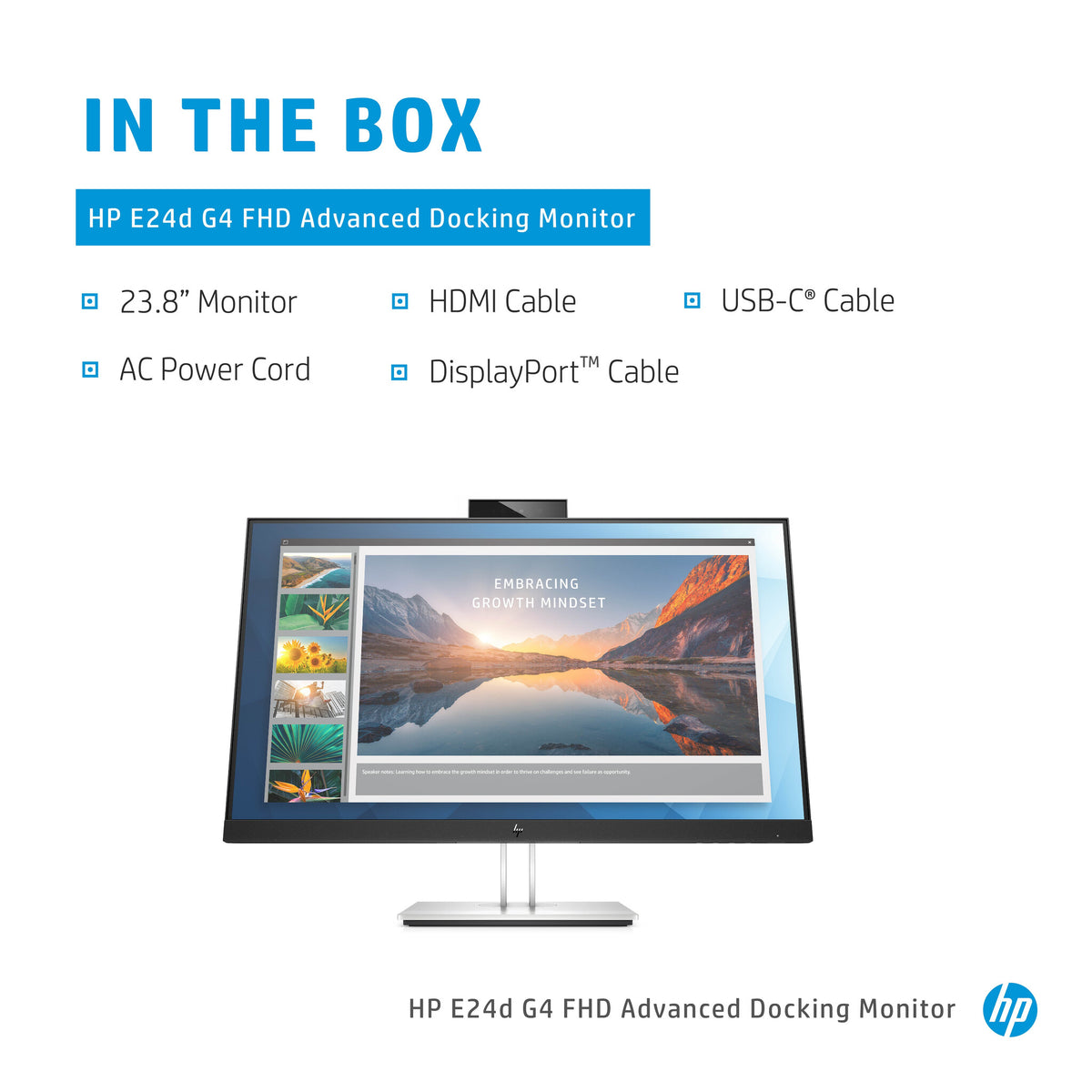 HP E24D G4 - 60.5 cm (23.8") - 1920 x 1080 pixels Full HD LED Monitor