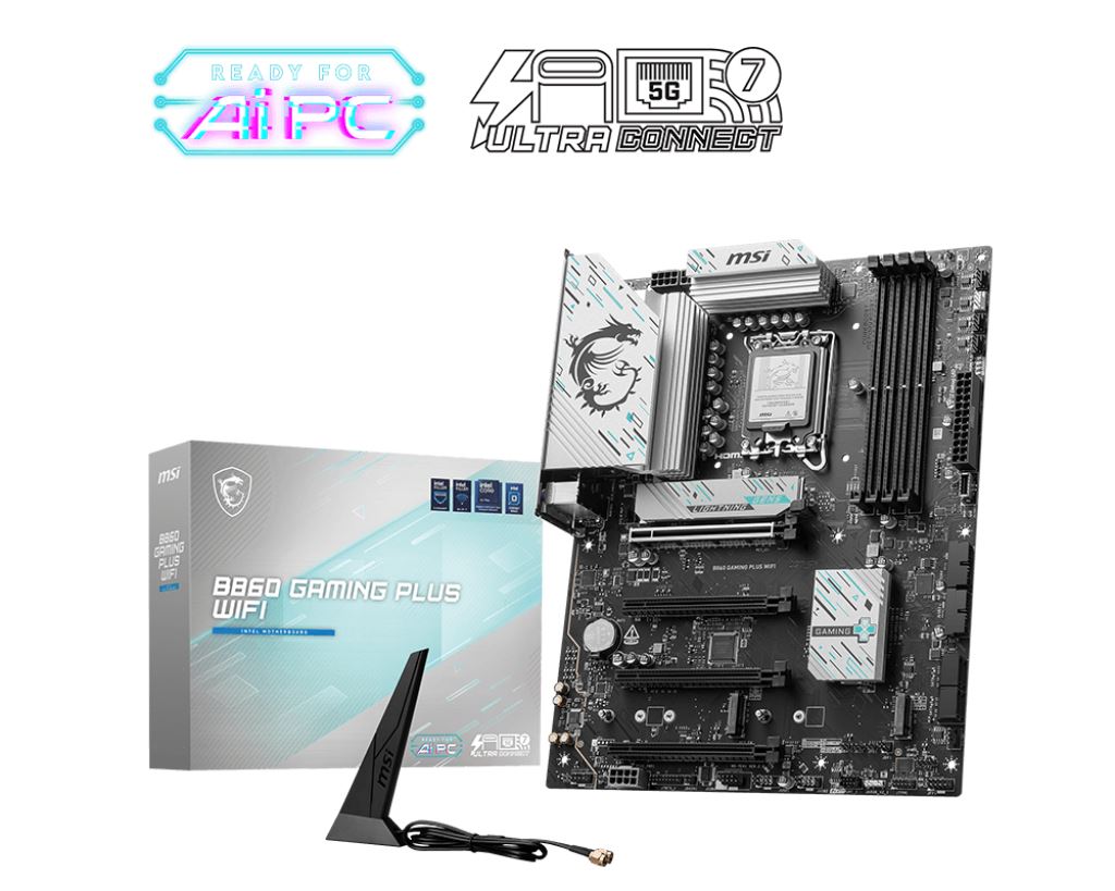 MSI B860 GAMING PLUS WIFI ATX motherboard - Intel B860 LGA 1851